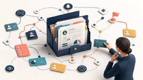 Eine digitale Fallakte verbindet Dokumente, Aufgaben, Ereignisse und Meilensteine in einem flexiblen CMMN-Fall