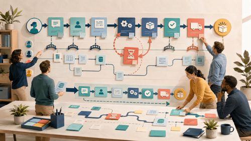 Process Mapping: strukturierte Darstellung eines Prozesses mit allen Schritten